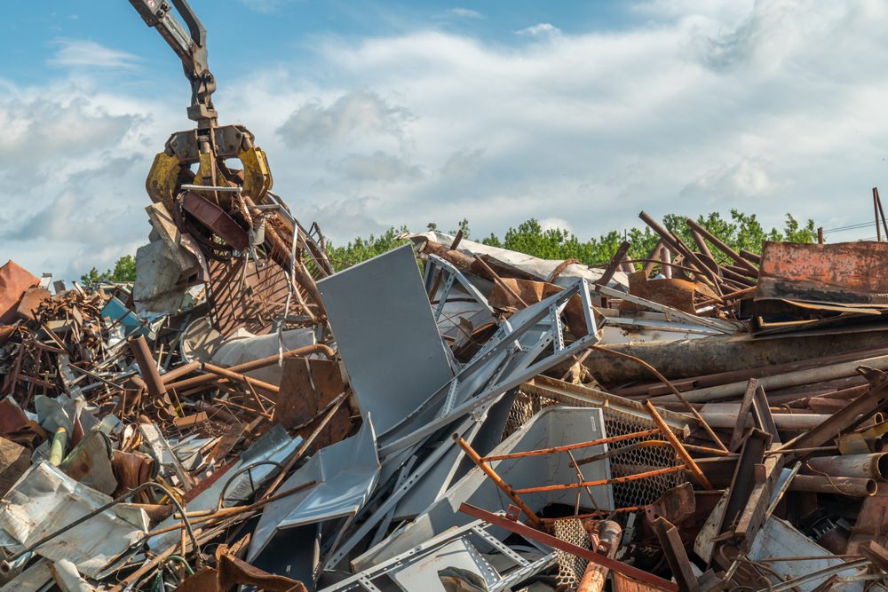 metals filling up a landfill